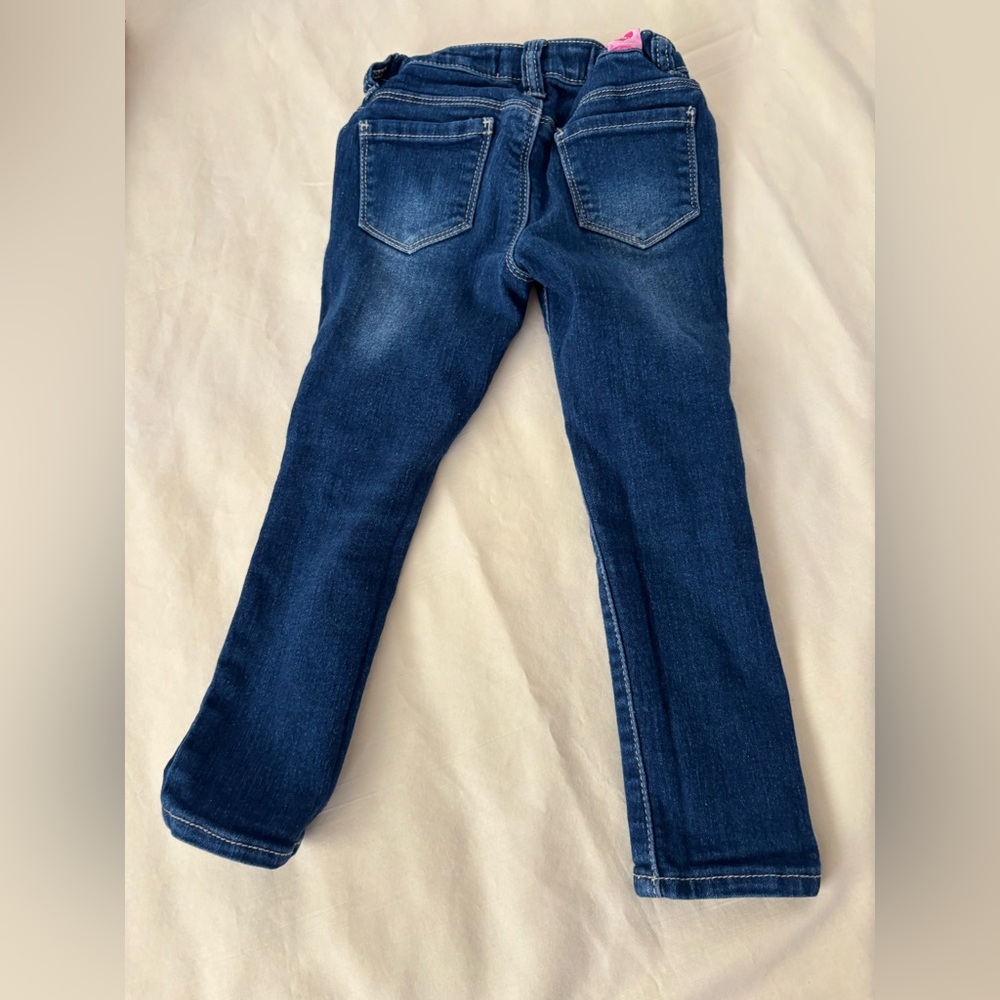 Cutie Patootie/Pink Latte bundle of Trendy Kids' Denim Jeans Navy and White Sz 4 - Picture 5 of 10